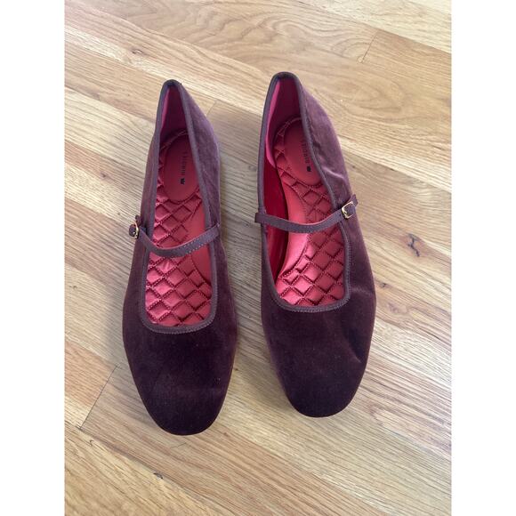 Birdies Shoes - Birdies Hummingbird Mary Jane Flats Burgundy Maroon Size 11